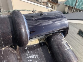 瓦差し替え 巴瓦設置完成
