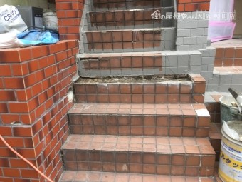 階段ウレタン防水工事