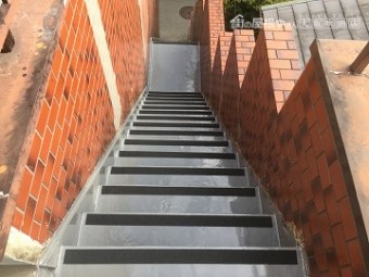 階段ウレタン防水工事