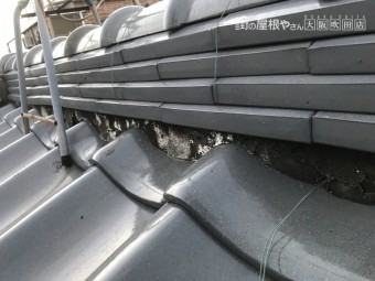 漆喰詰め直し工事 漆喰剥がし