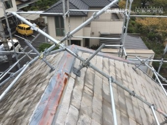 屋根足場組始め