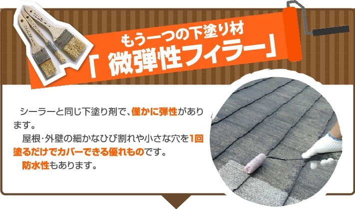 もう一つの下塗り材「微弾性フィラー」