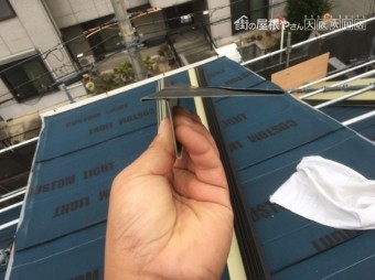 軒先唐草板金取付