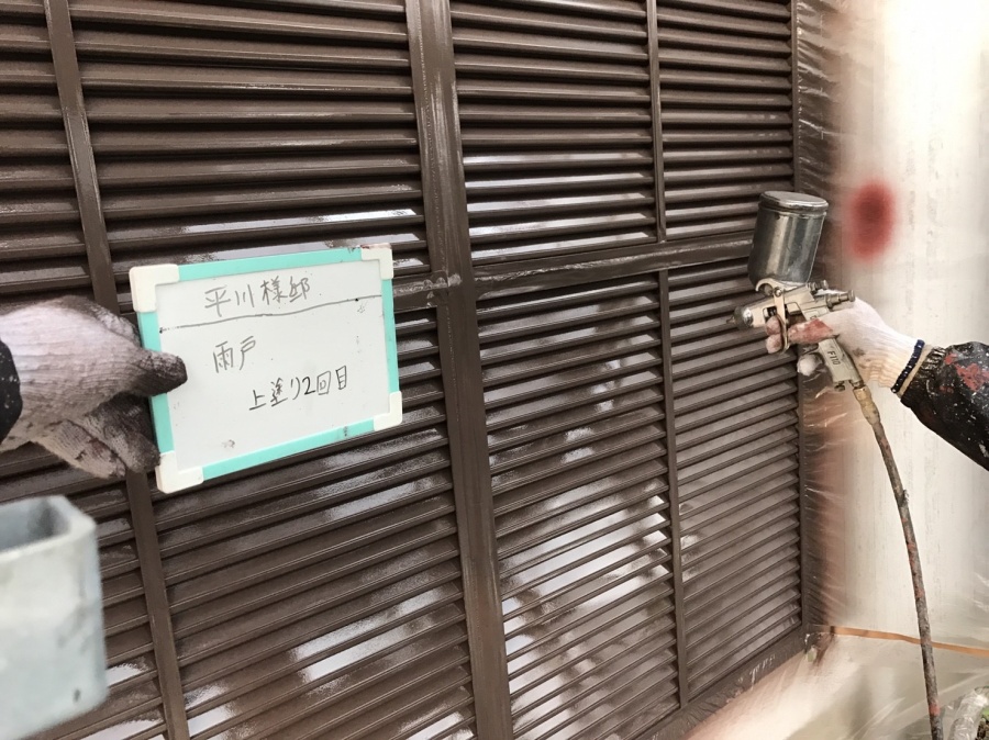 雨戸の塗装完了