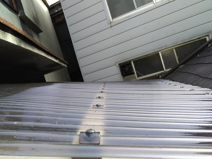 波板ポリカ　施工完了