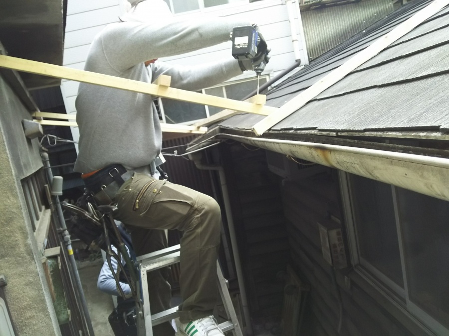 波板ポリカ　軸組み作成