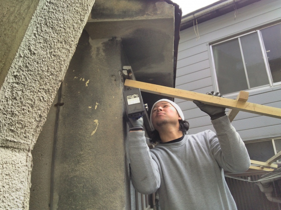 波板ポリカ　軸組み作成