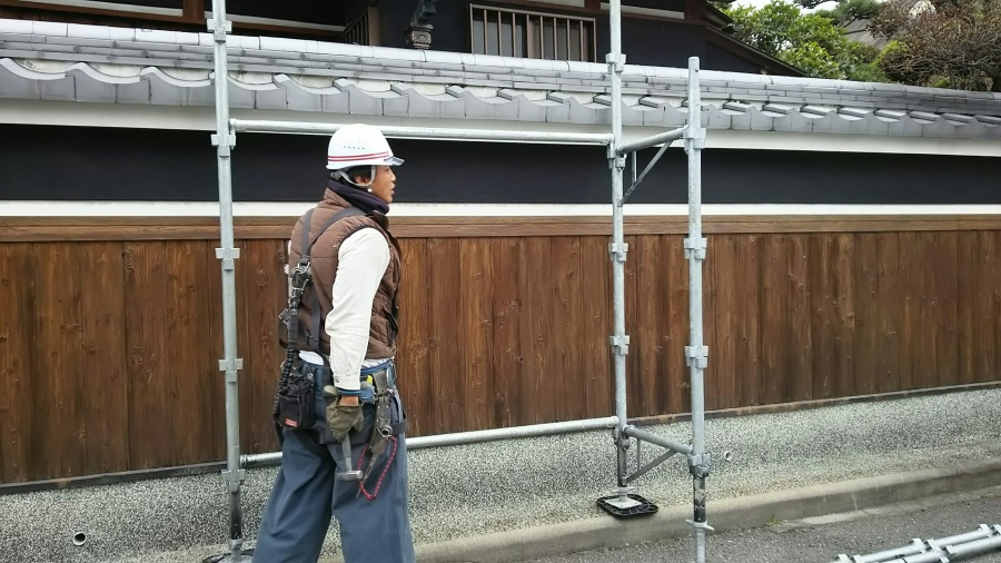 足場作成の工程