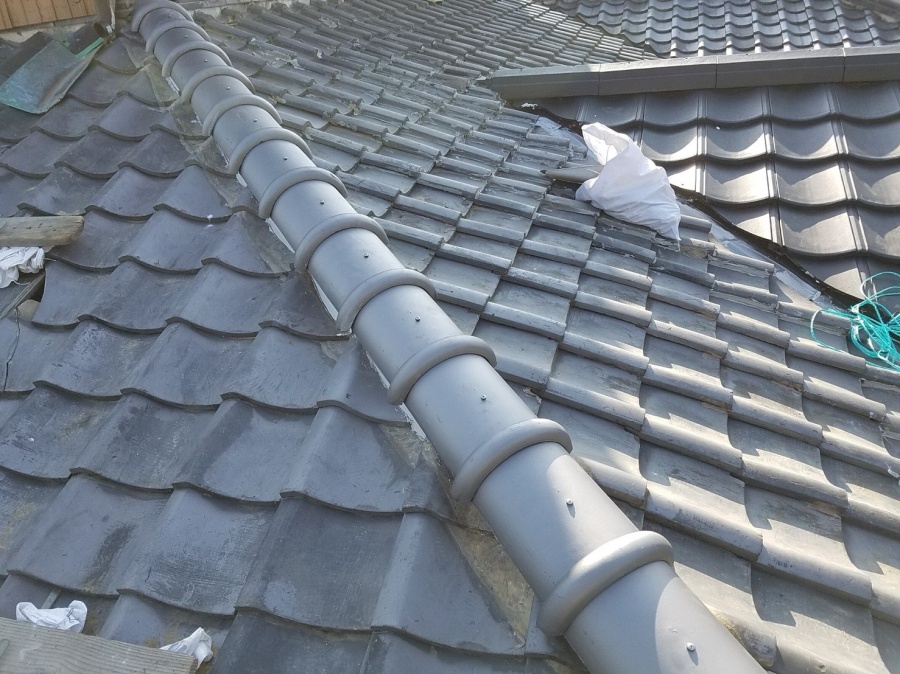 防災棟の施工　完成