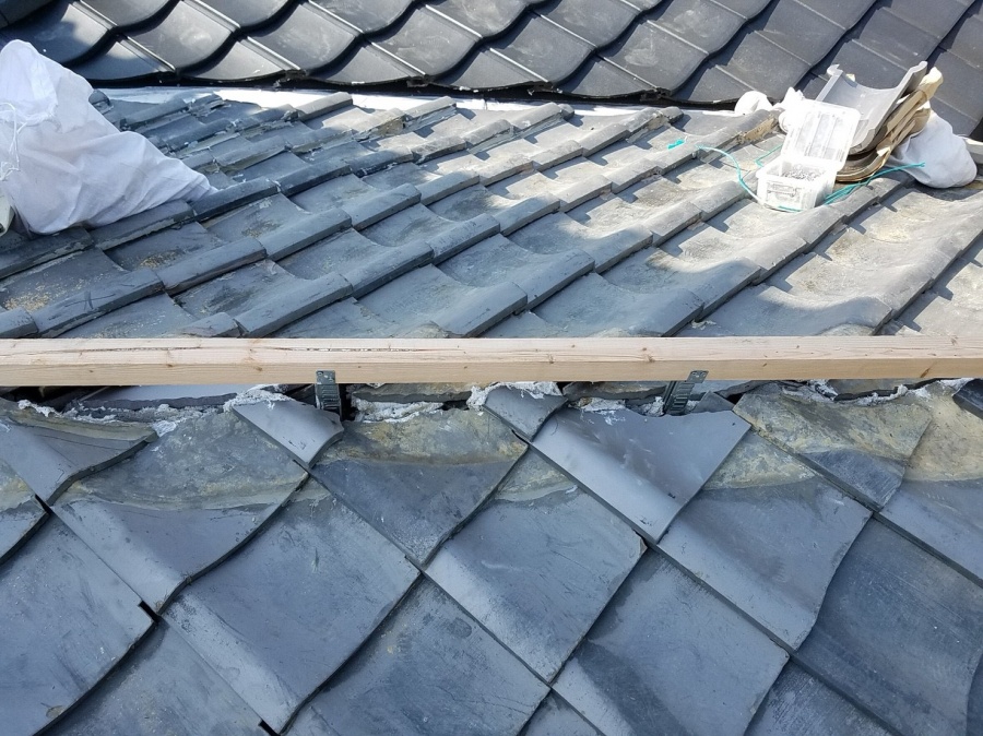 防災棟の施工　垂木の設置