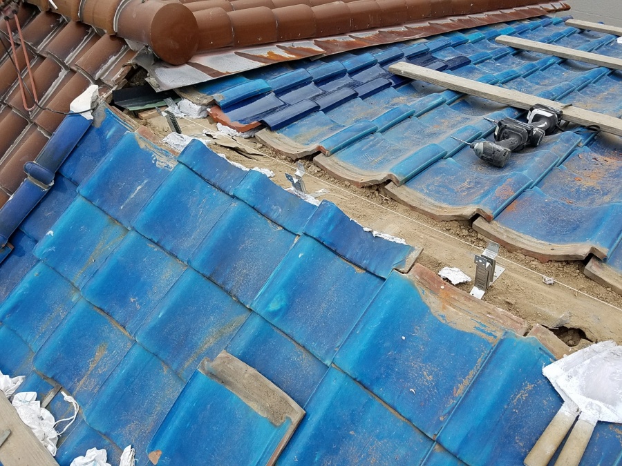 防災金具の施工