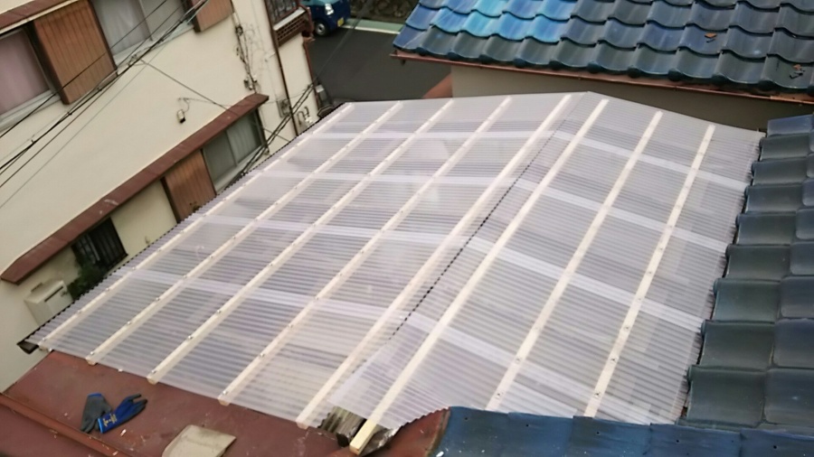 新しい波板の完成