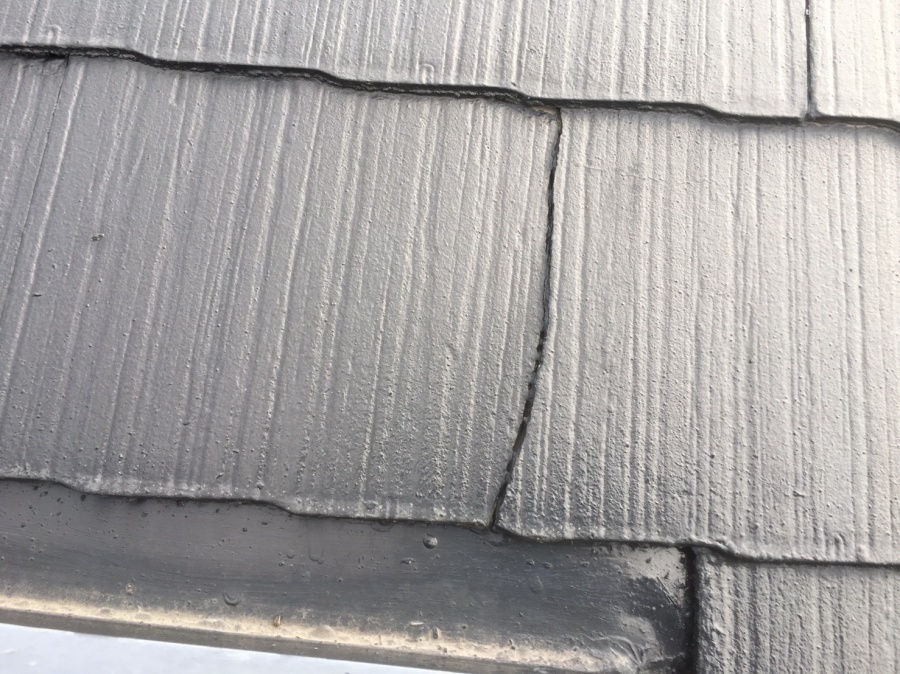 雨漏り　現地調査　スレートの状態
