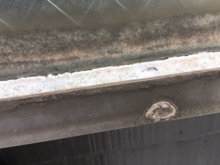 雨漏り　現地調査　トップライト周りの様子