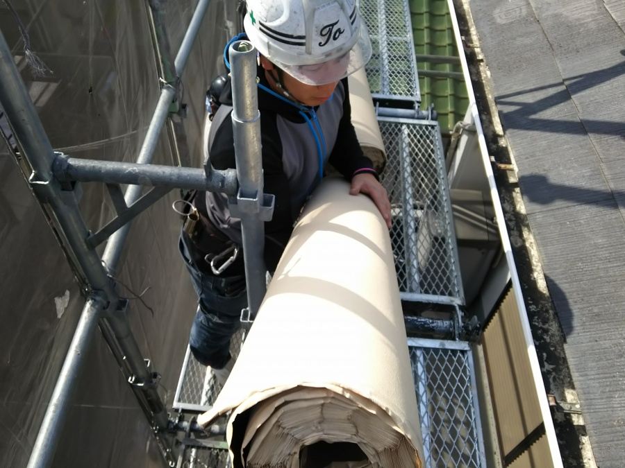 防水シートの施工