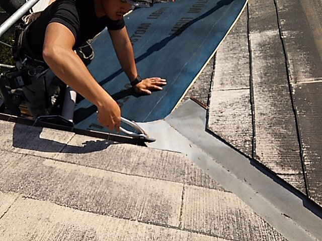 防水シートの施工