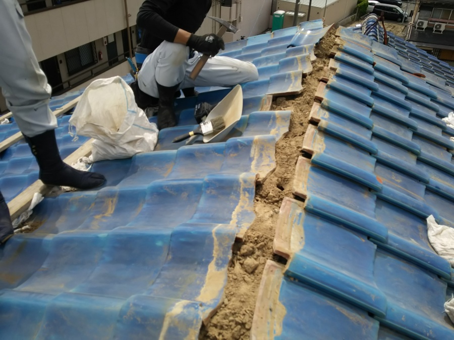 防災金具の施工