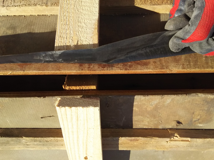 屋根葺き替え工事　垂木工事