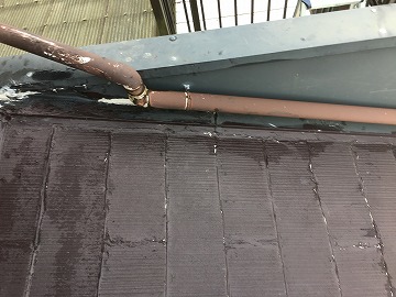 下屋根工事施工前の立ち上げ部様子