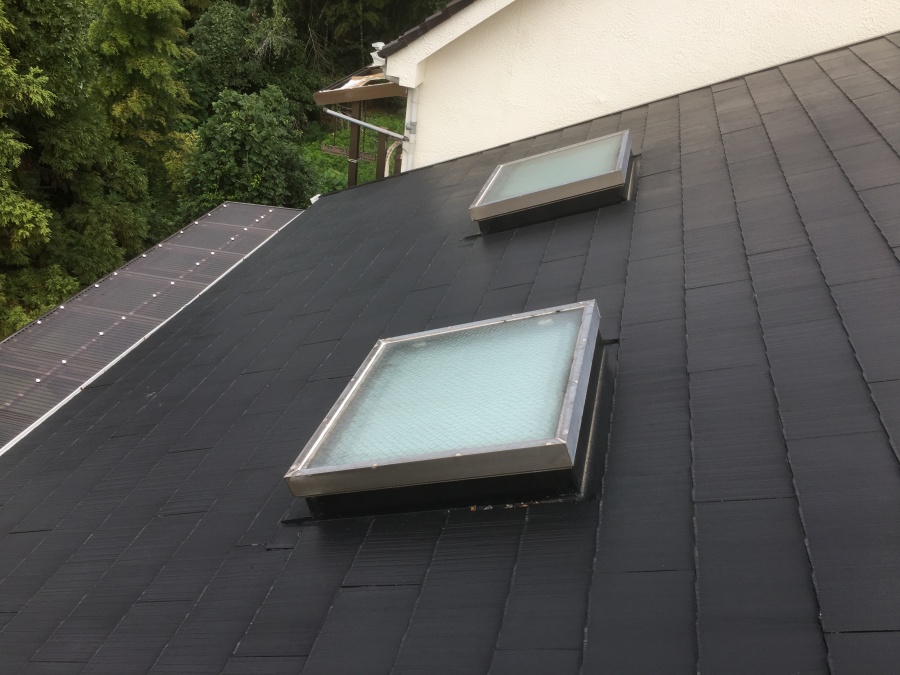 雨漏り　現地調査　トップライトの様子