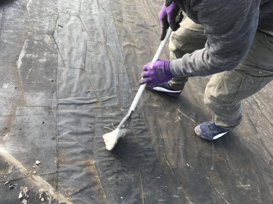 屋根葺き替え工事　下地