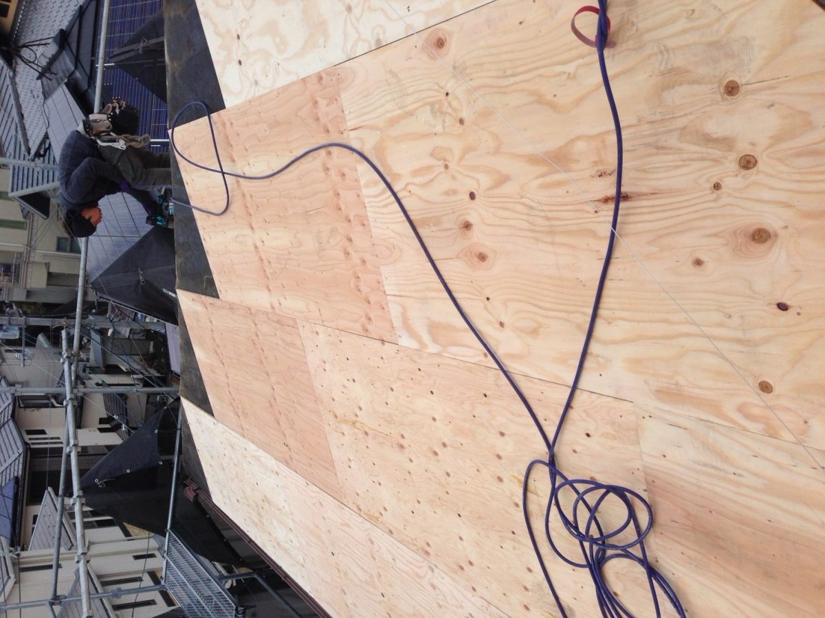 屋根葺き替え工事　下地