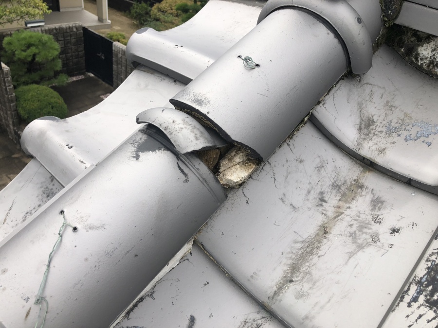 台風で被災した瓦屋根