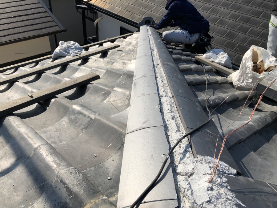 棟積み替え工事の２段目