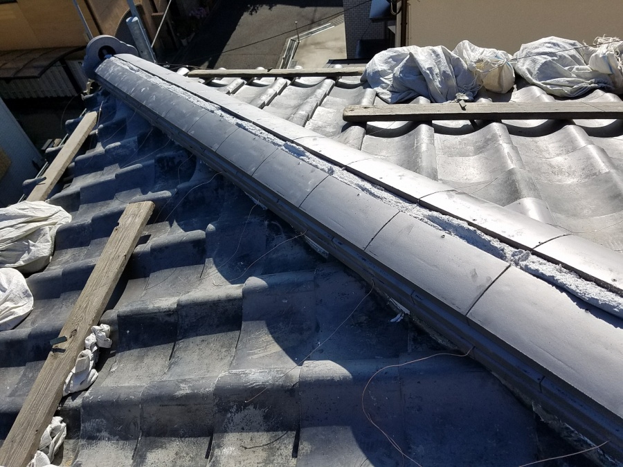 棟積み替え工事の２段目