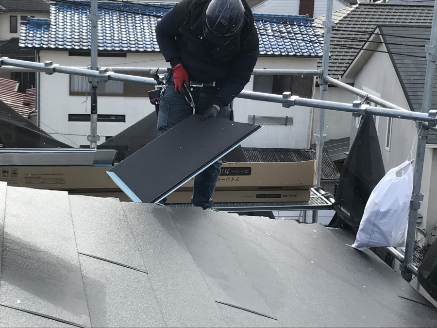 屋根葺き替え工事　ガルテクト