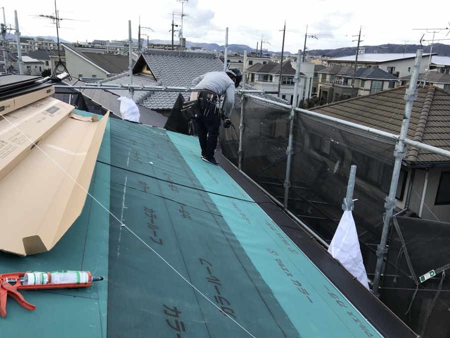 屋根葺き替え工事　ガルテクト