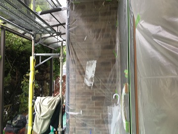 外壁塗装前の養生