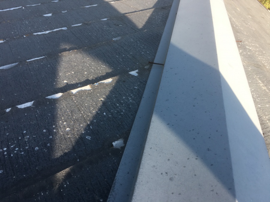 棟板金　釘抜けの様子