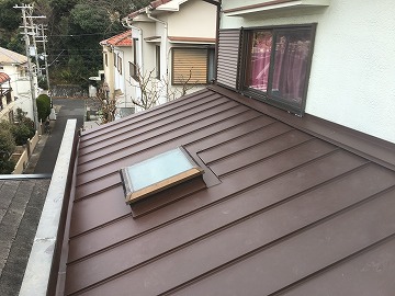 下屋根カバー工事の完成