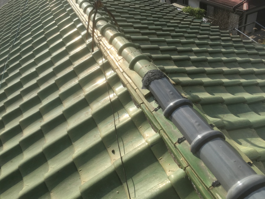 既存棟瓦の調査