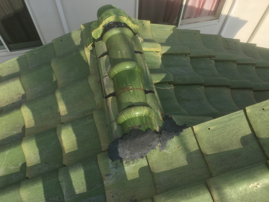 既存棟瓦の状態