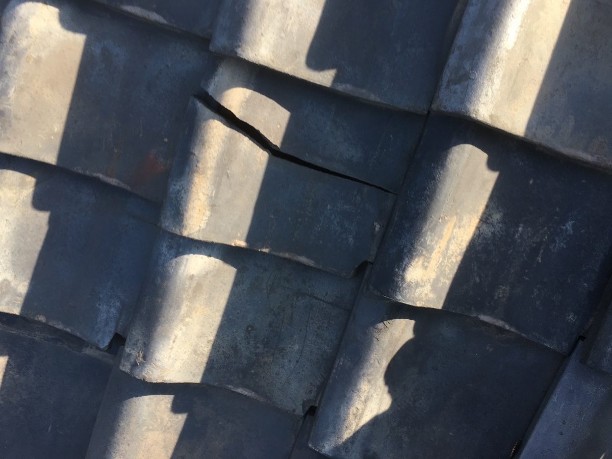 施工前の大屋根の様子