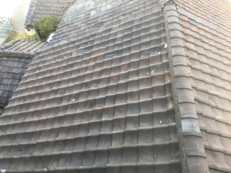 施工前の大屋根の様子