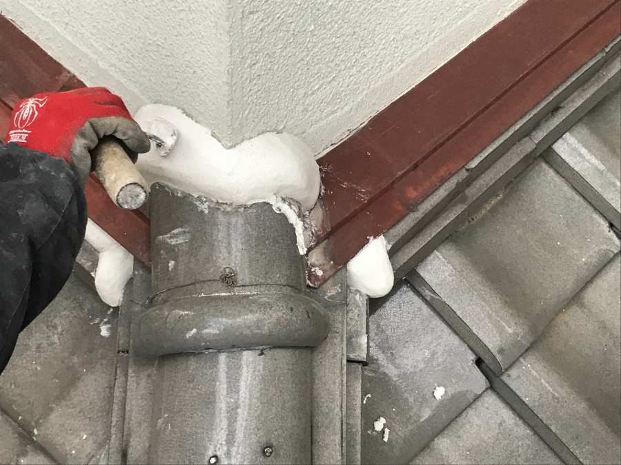 漆喰詰め替え工事　施工完了