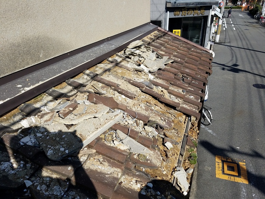 施工前の下屋根の様子