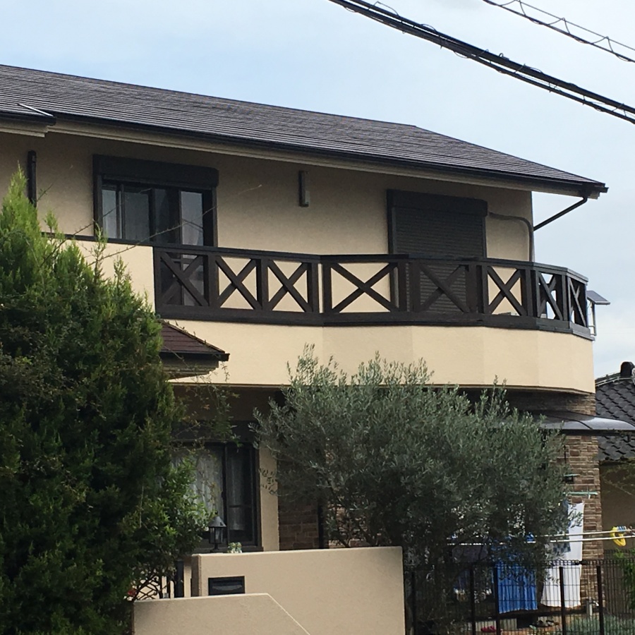 三島郡島本町｜屋根、外壁、擁壁、塗装が完成しました。