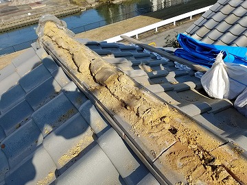 棟詰め替え工事　土撤去