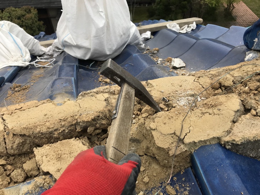 葺き土の撤去