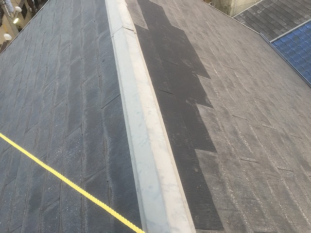 スレート屋根の部分交換、張替えが完了