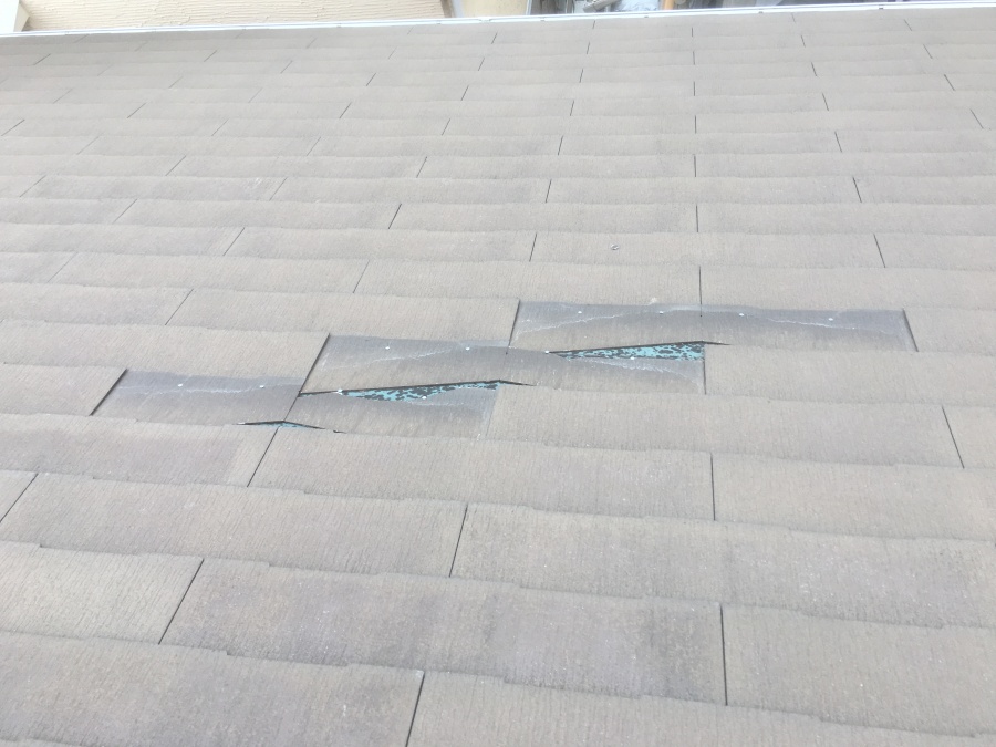 スレートの割れ