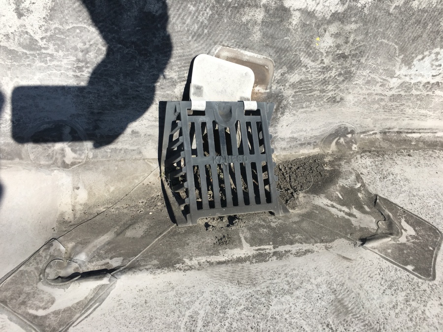 既存屋上ドレン廻りの調査