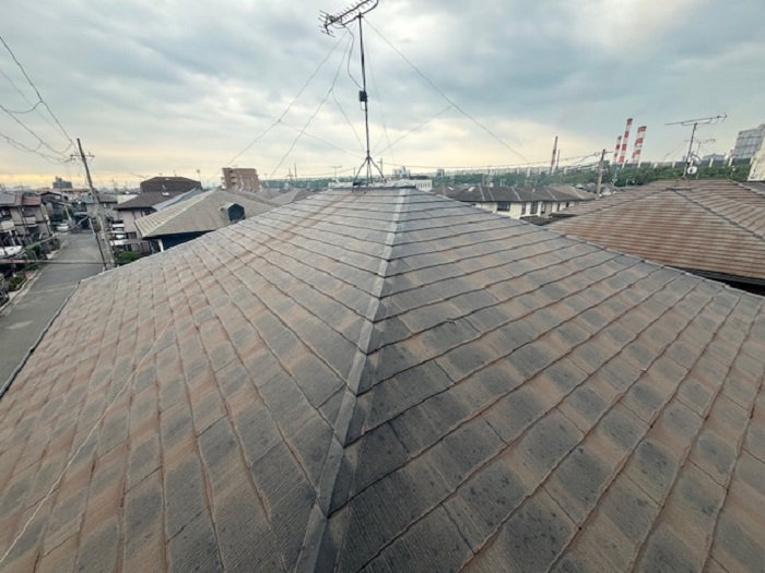豊中市｜積水ハウス戸建て！平型スレート屋根の割れを調査！自然災害による被害とは
