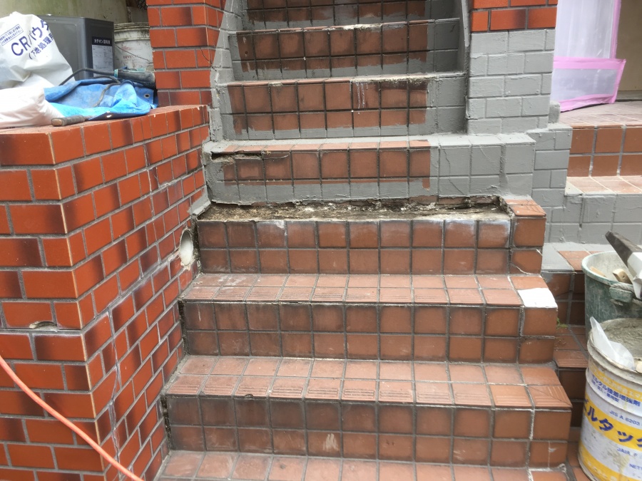 階段ウレタン防水工事