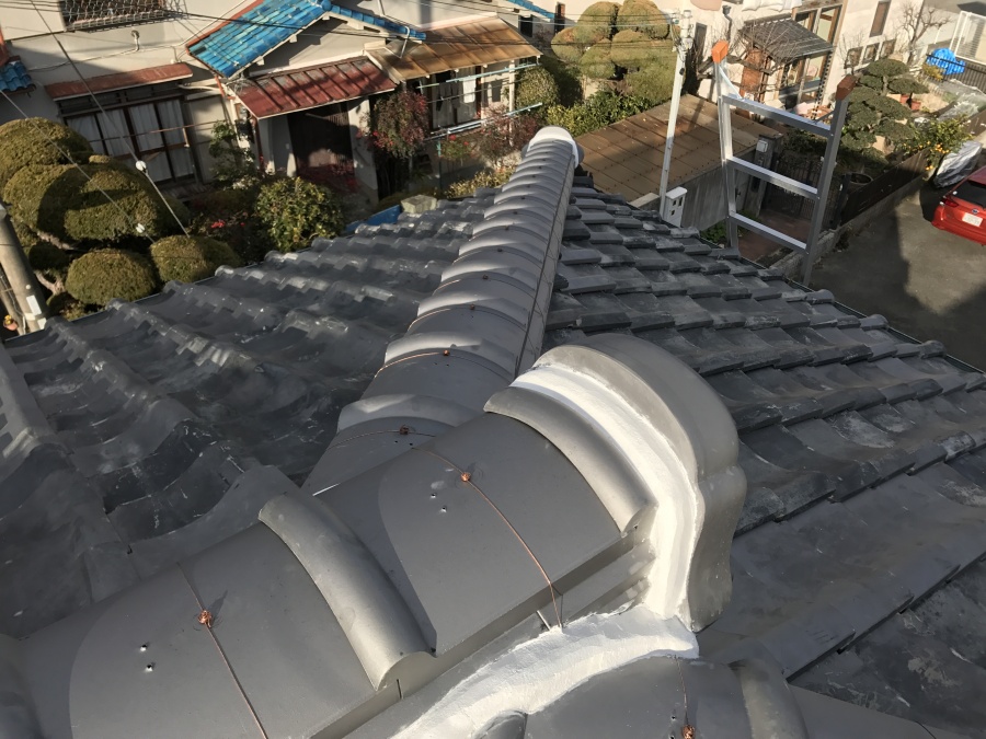 大棟熨斗５段積み