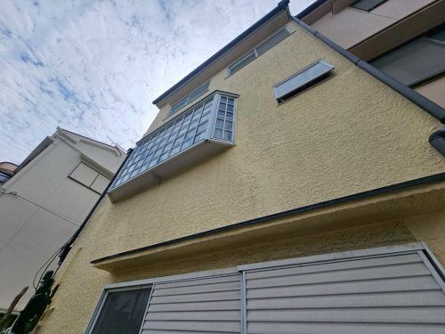 補修した外壁の様子